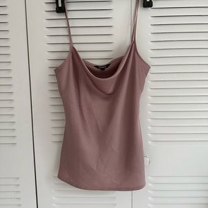 EXPRESS satin cowl neck cami size XS pink